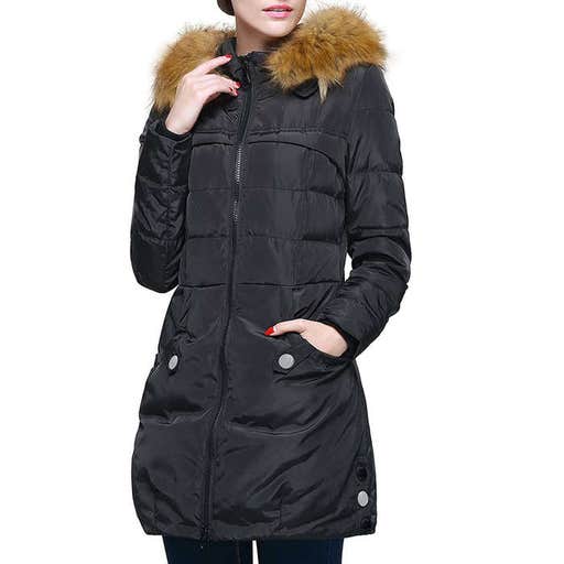 amazon.com, Orolay Down Jacket With Faux Fur Trim Hood