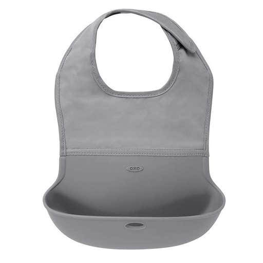 amazon.com, OXO Tot Waterproof Silicone Roll Up Bib with Comfort-Fit Fabric Neck