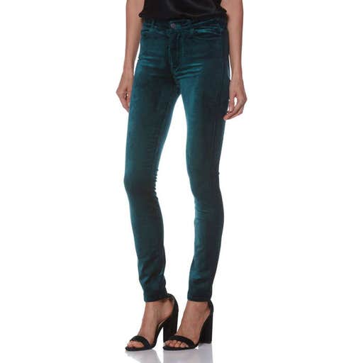 nordstrom.com, Paige Hoxton Velvet High Waist Skinny Pants