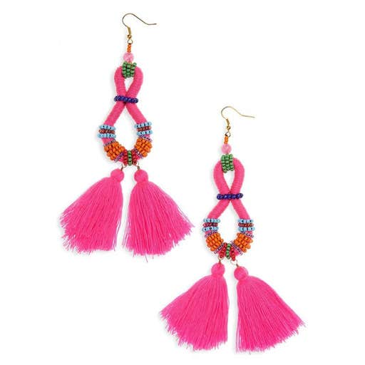 nordstrom.com, Panacea Beaded Tassel Drop Earrings