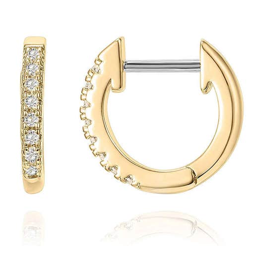amazon.com, PAVOI 14K Gold Plated Huggie Earrings