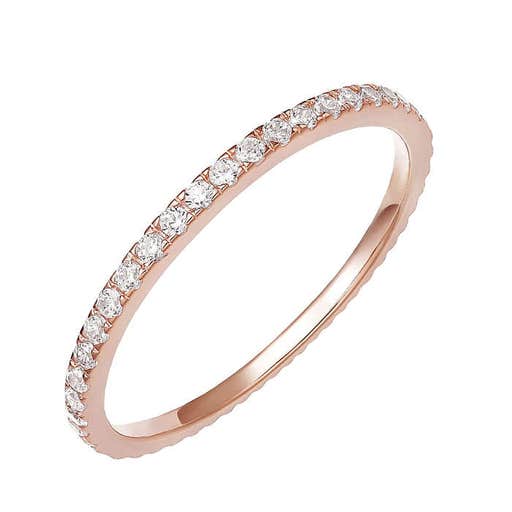 amazon.com, PAVOI 14K Gold Plated Sterling Silver CZ Simulated Diamond Stackable Ring