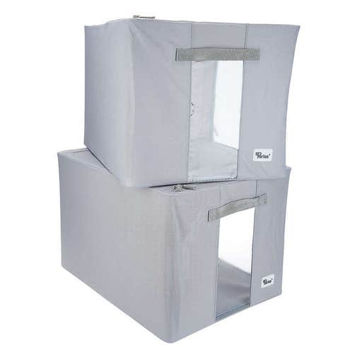 qvc.com, Periea Set of 2 Large Collapsible Storage Boxes