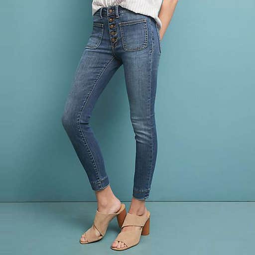 anthropologie.com, Pilcro and the Letterpress High-Rise Denim Leggings