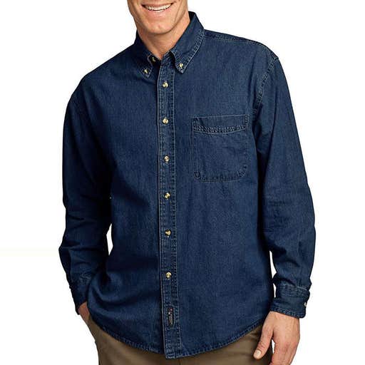 amazon.com, Port & Company Long Sleeve Value Denim Shirt
