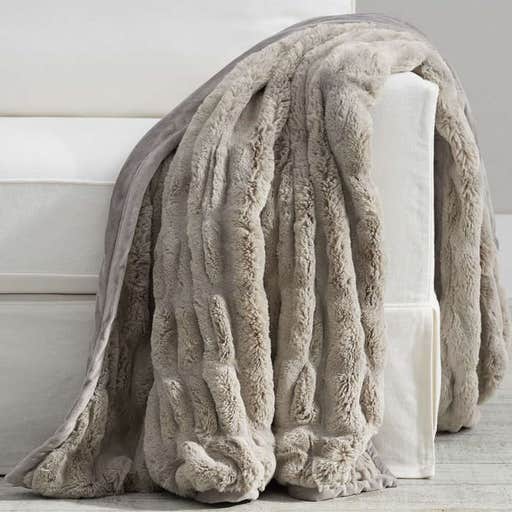 potterybarn.com, Pottery Barn Faux Fur Ruched Throw