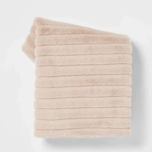 target.com, Project 62 Textured Faux Fur Throw Blanket