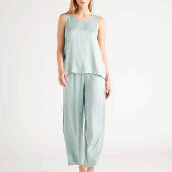 Quince 100% Washable Silk Tank & Pants Pajama Set