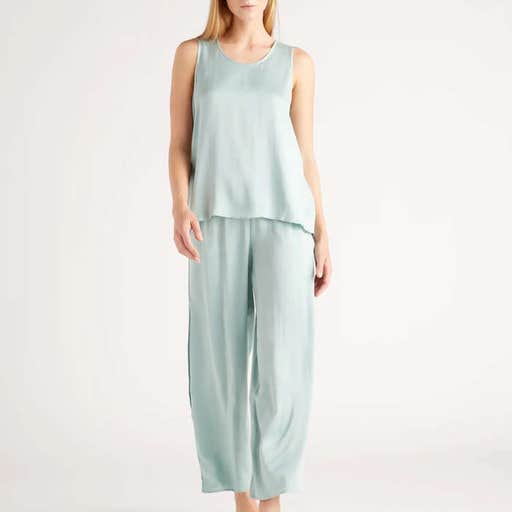 onequince.com, Quince 100% Washable Silk Tank & Pants Pajama Set