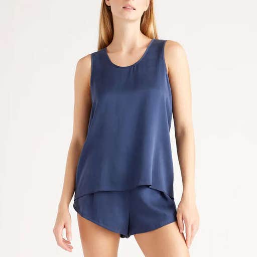 onequince.com, Quince 100% Washable Silk Tank & Shorts Pajama Set