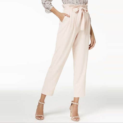 macys.com, RACHEL Rachel Roy Paper Bag Tapered Trousers