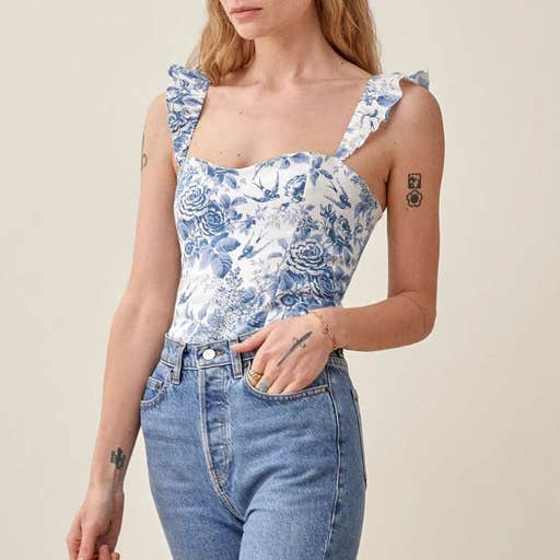 thereformation.com, Reformation Brittany Linen Top