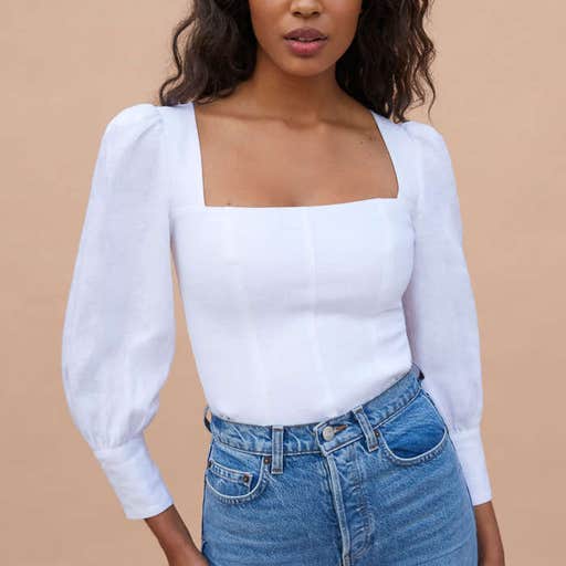 thereformation.com, Reformation Stilton Linen Top