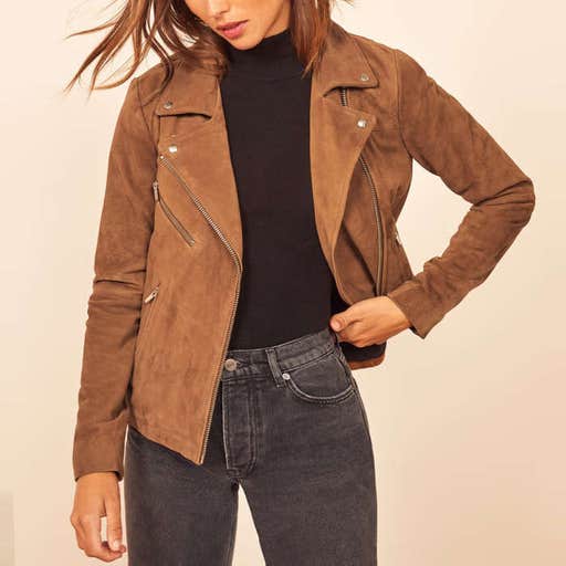 thereformation.com, Reformation Veda Bad Suede Jacket
