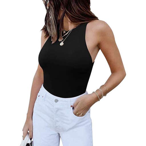 amazon.com, Reoria Sleeveless Racer Back Bodysuit