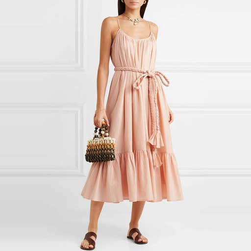 net-a-porter.com, Rhode Resort Lea belted cotton-voile midi dress