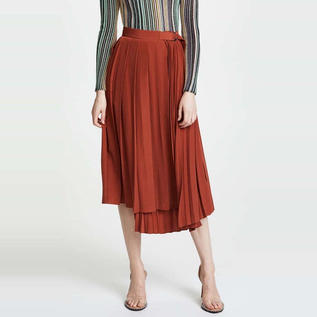 Robert Rodriguez Pleated Wrap Skirt