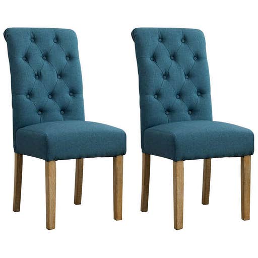 amazon.com, Roundhill Furniture C161PL Habit Solid Wood Tufted Parsons Dining Chair
