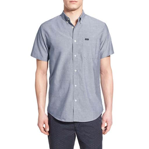 nordstrom.com, RVCA That'll Do Slim Fit Short Sleeve Oxford Shirt