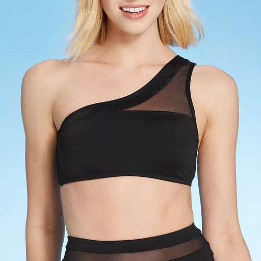 target.com, Shade & Shore Mesh One Shoulder Bralette Bikini Top