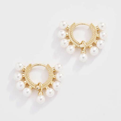 shopbop.com, Shashi Lola Pearl Huggie Earrings
