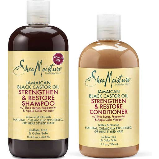 amazon.com, Shea Moisture Strengthen & Restore Shampoo And Conditioner