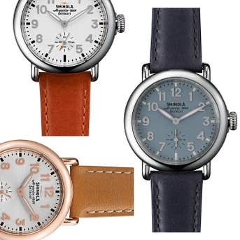 Shinola The Runwell Leather Strap Watch
