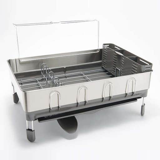 qvc.com, Simplehuman Fingerprint-Proof Stainless Steel Dishrack