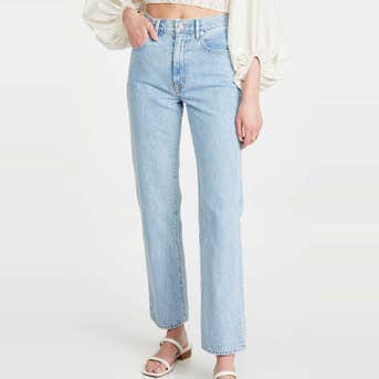 Slvrlake London High Rise Straight Jeans In Clear Skies