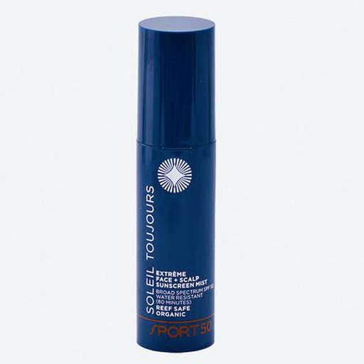 soleiltoujours.com, Soleil Toujours Organic Extrème Face + Scalp Sunscreen Mist SPF 50 Sport