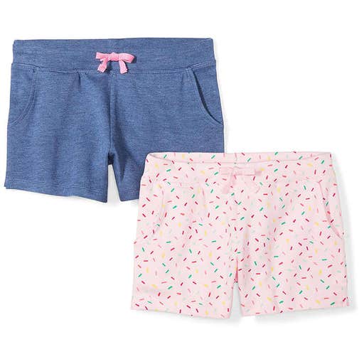amazon.com, Spotted Zebra Girls 2-Pack French Terry Knit Shorts