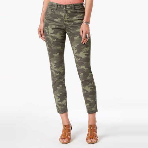 macys.com, Style & Co. Curvy-Fit Skinny Printed Jeans