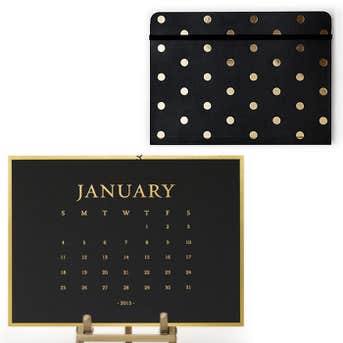 Sugar Paper Classic Desk Calendar and Polka Dot Journal
