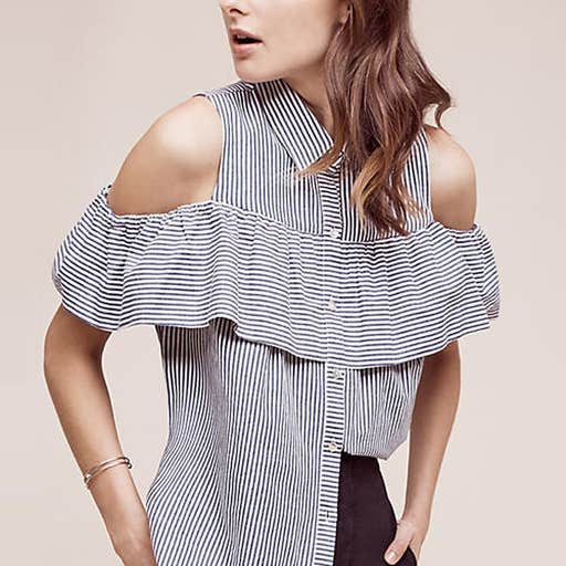 anthropologie.com, Sunday In Brooklyn Scilla Open-Shoulder Top