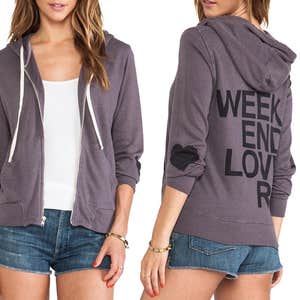 SUNDRY Weekend Lovers Zip Hoodie