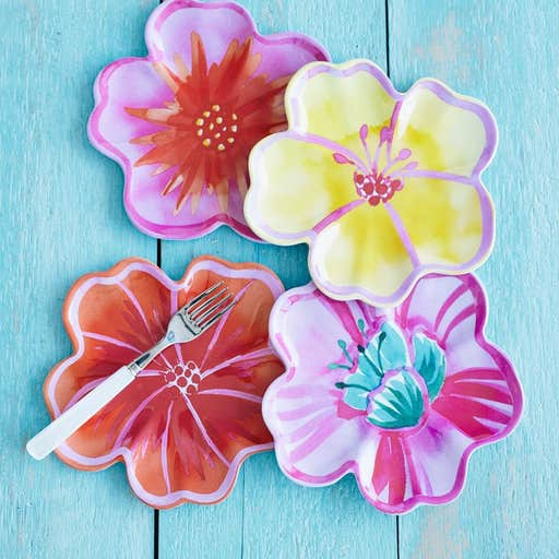 surlatable.com, Sur La Table Hibiscus Melamine Plates