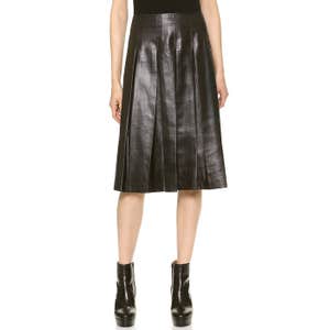 Tess Giberson Coated Pleated Skirt