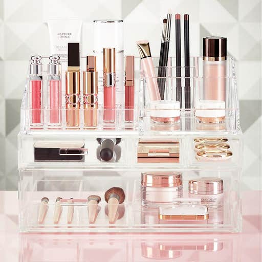 containerstore.com, The Container Store Luxe Acrylic Makeup Storage Kit