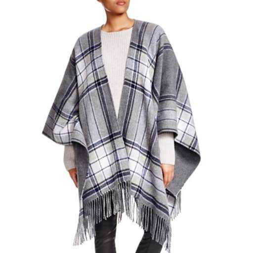 bloomingdales.com, Theory Saiome Plaid Fringe Poncho
