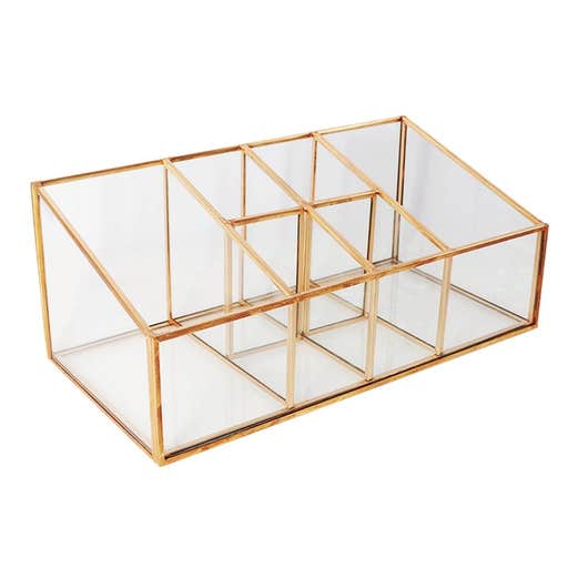 target.com, Threshold Glass And Metal Vanity Organizer