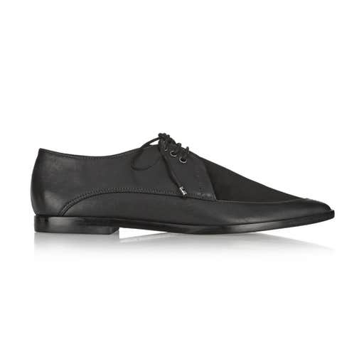 net-a-porter.com, Tibi Kern Nubuck and Leather Point-Toe Brogues