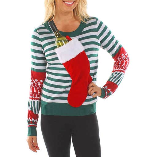amazon.com, Tipsy Elves Christmas Stocking Tacky Sweater