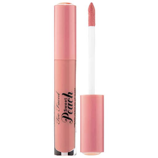 sephora.com, Too Faced Sweet Peach Creamy Peach Oil Lip Gloss in Papa Don't Peach
