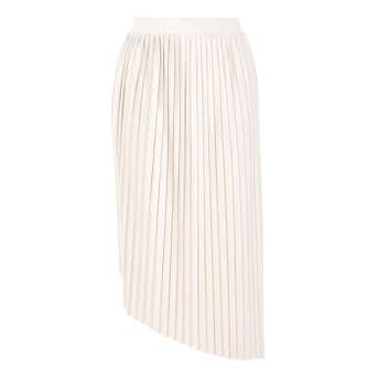 Topshop Asymmetric Pleated Midi Skirt