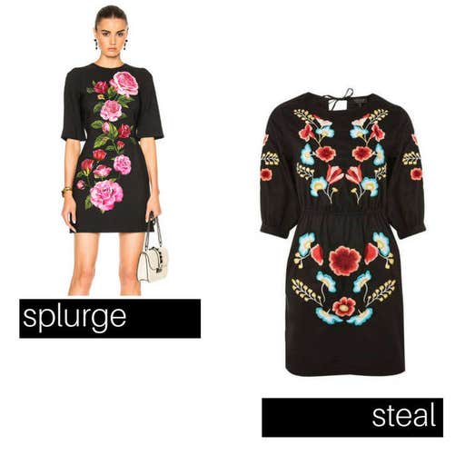 fwrd.com; nordstrom.com, Topshop Embroidered Blouson Sleeve Dress