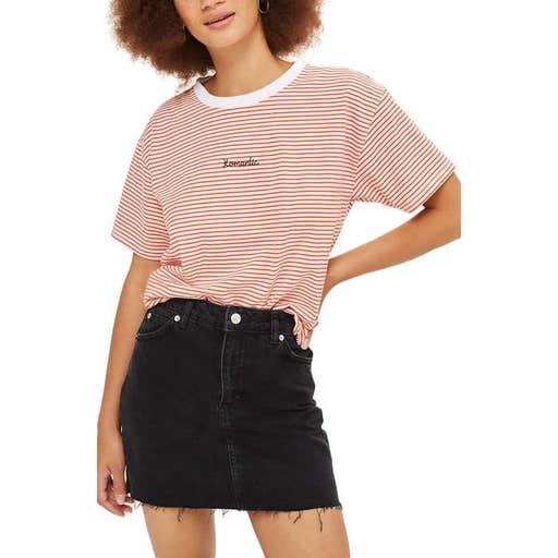 nordstrom.com, Topshop Frayed Hem Denim Miniskirt