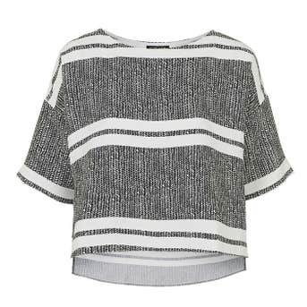 Topshop Herringbone Striped Print Tee