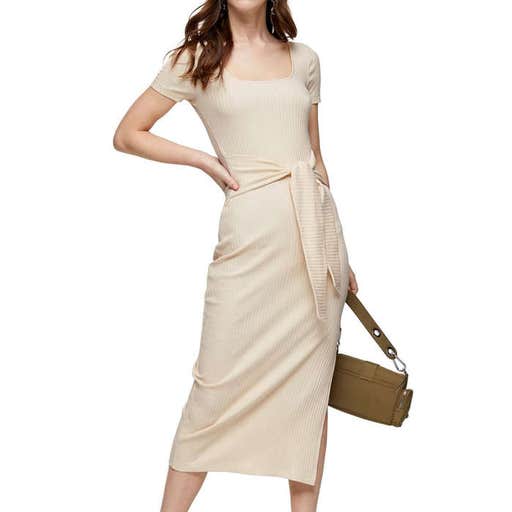 nordstrom.com, Topshop Rib Knit Tie Waist Maxi Dress