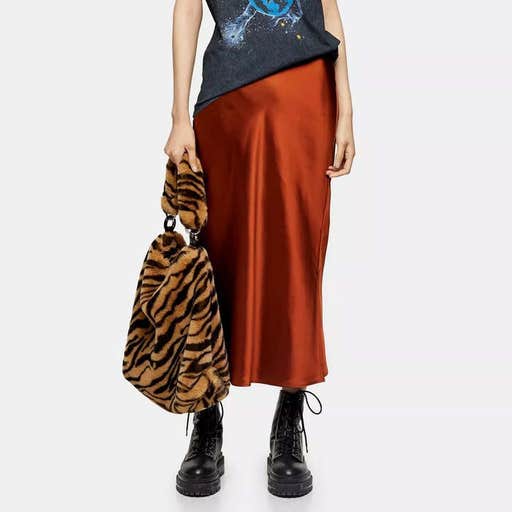 topshop.com, Topshop Satin Bias Skirt