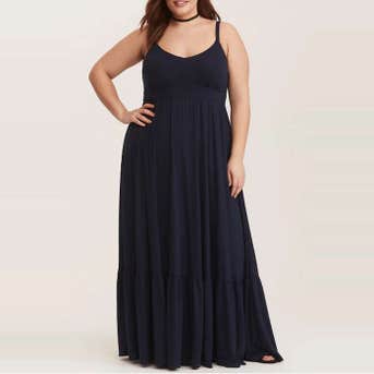 Torrid Navy Jersey Maxi Dress